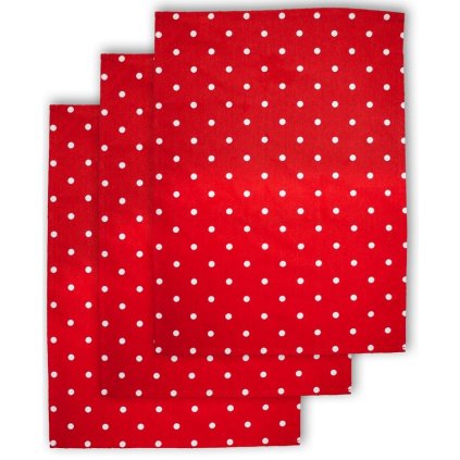 81591 arome home sada 3 uterek 50 70 cm cervena s bilymi puntiky