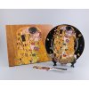 138745 2 home elements servirovaci talir 27 cm s lopatkou klimt polibek cerny