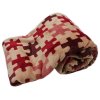 142623 mikroflanelova deka puzzle cervena