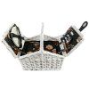 146354 4 piknikovy kos pro 2 osoby vrchni otvirani bily