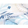 Povlečení saténové, Modré listy s mandalou (Rozměry 140 x 200 cm)