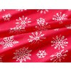 157398 5 vanocni povleceni bavlnene cervene snehove vlocky