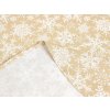 Vánoční ubrus bavlněný, béžový Vločky (Rozměry 80 x 80 cm)