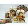12852 3 magnetky na lednici ctverec 6 cm ovoce mucha