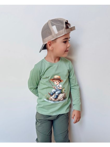 Tričko zelené rybář - By o baby
