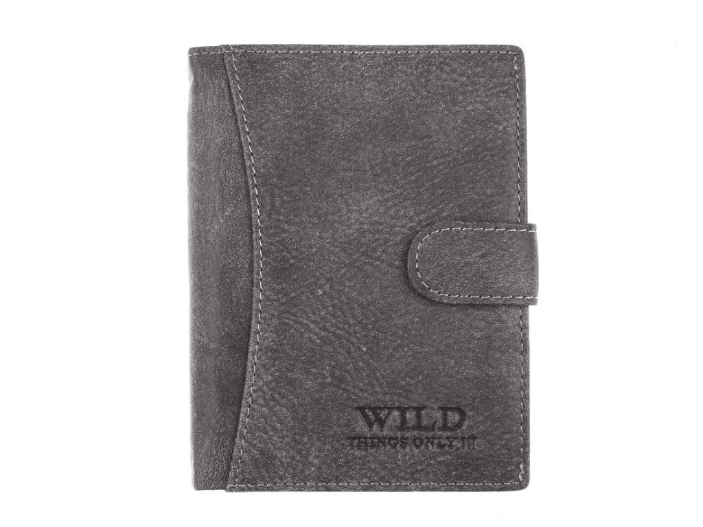 Pánská kožená peněženka šedá Wild 5502 Modexa (2)