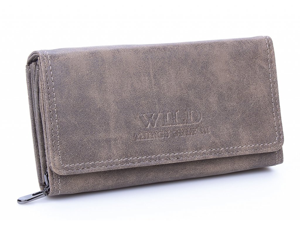 Prostorná dámská kožená peněženka hnědá Wild 11024 ModexaStyl (3)
