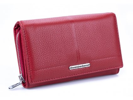 Prostorná dámská kožená peněženka Jennifer Jones 5375 červená ModexaStyl (2)