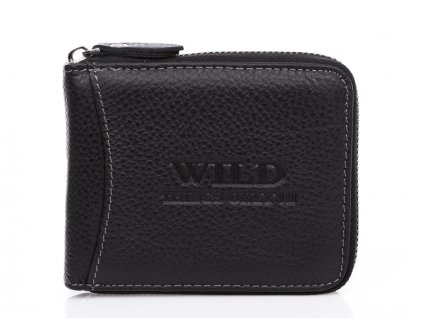 Pánská kožená peněženka na zip Wild 5267 černá ModexaStyl (2)