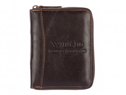 Pánská kožená peněženka na zip Wild hnědá 5508 ModexaStyl (2)