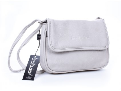 Malá mini kabelka přes rameno crossbody Jennifer Jones 3967 GY světle šedá ModexaStyl