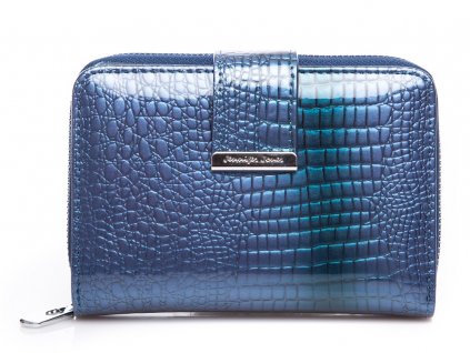 Malá dámská kožená peněženka Jennifer Jones 5198 modrá ModexaStyl (2)