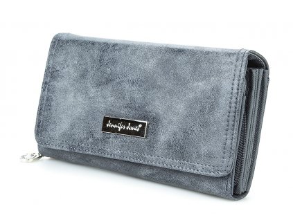 Elegantní dámská peněženka 1108 7 Jennifer Jones modro šedá ModexaStyl (6)