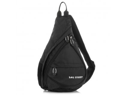 Lehký sportovní batůžek přes jedno rameno Bag Street 4388 černý ModexaStyl (1)