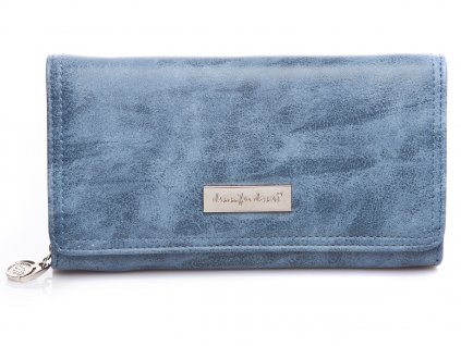 Elegantní dámská kožená peněženka Jennifer Jones 1108 7 modrá světle ModexaStyl (4)