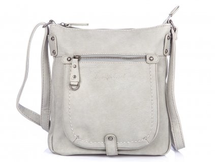 Kabelka přes rameno crossbody světle šedá Jennifer Jones 3110 ModexaStyl (5)