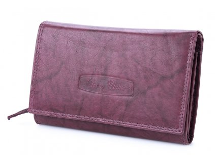 Dámská kožená peněženka Monex maker 12135B bordó vínová ModexaStyl (3)