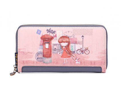 Velká dámská peněženka na zip s potiskem vícebarevná Multicolor Sweet & Candy C033 8 C ModexaStyl (1)