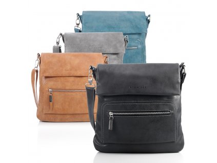 Crossbody kabelka přes rameno Bag Street 3423 ModexaStyl černá hnědá šedá modrá koňaková