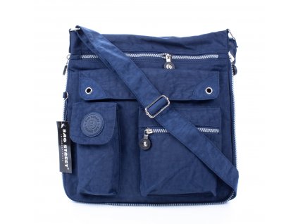 Lehká volnočasová kabelka přes rameno crossbody modrá bag Street 2221 ModexaStyl (1)