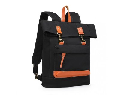 Prostorný městský batoh černý Kono EB2303 BK ModexaStyl (2)
