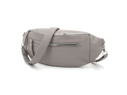 Stylová dámská crossbody ledvinka šedá Jennifer Jones 3153 LGY ModexaStyl (7)