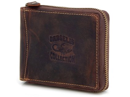 Pánská kožená peněženka na zip Dargelis hnědá D 992ZH SK ModexaStyl (2)