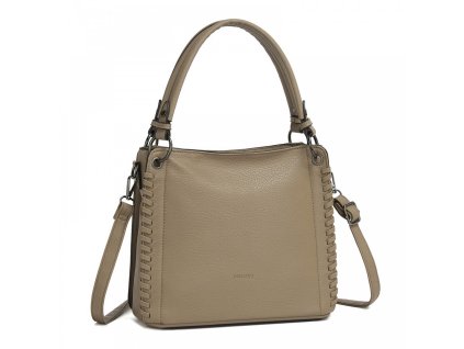Kabelka do ruky a přes rameno béžová Miss Lulu HBM2509 ModexaStyl (2)