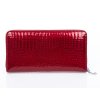 Velká dámská kožená peněženka na zip 5247-2 - červená