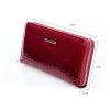 Velká dámská kožená peněženka na zip 5247-2 - červená