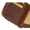 Pánská kožená peněženka na zip Wild 5508 hnědá (7)
