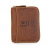 Pánská kožená peněženka na zip Wild 5508 hnědá (1)