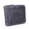 Pánská kožená peněženka na zip Wild 5267 šedá ModexaStyl (4)