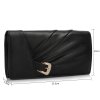 Večerní kožená kabelka psaníčko LSE304 černá ModexaStyl (4)