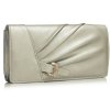 Večerní kožená kabelka psaníčko LSE304 stříbrná ModexaStyl (2)