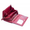 Velká prostorná dámská kožená peněženka Money maker 12137B červená ModexaStyl (6)