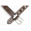 Dámský kožený opasek s cvoky hnědý Gil 10062 2 ModexaStyl (1)