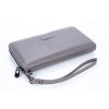 Velká dámská kožená peněženka na zip s poutkem na karabinu Jennifer Jones 5297 GY šedá ModexaStyl (4)