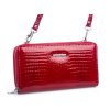 Velká dámská kožená peněženka s popruhem přes rameno červená Jennifer Jones 5276 ModexaStyl (1)