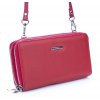 Velká dámská kožená peněženka s popruhem přes rameno červená Jennifer Jones 5276 RD ModexaStyl (2)