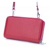 Velká dámská kožená peněženka s popruhem přes rameno červená Jennifer Jones 5276 RD ModexaStyl (4)