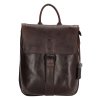 Malý dámský kožený batůžek Genicci tmavě hnědý LOKI001 ModexaStyl (2)