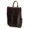 Malý dámský kožený batůžek Genicci tmavě hnědý LOKI001 ModexaStyl (4)