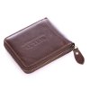 Pánská kožená peněženka na zip Wild 5267 tmavě hnědá ModexaStyl