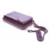 Mini kabelka na telefon a peněženka s popruhem na krk bordó vínová Jennifer Jones 1125 VN ModexaStyl (5)
