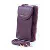 Mini kabelka na telefon a peněženka s popruhem na krk bordó vínová Jennifer Jones 1125 VN ModexaStyl (6)