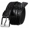 Pánský kožený opasek s ražbou černý Peterson PTN PRS 04G ModexaStyl (6)