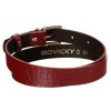 Dámský kožený opasek s ozdobnou ražbou červený Rovicky ZPD Z2 5GK ModexaStyl (3)