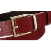 Dámský kožený opasek s ozdobnou ražbou červený Rovicky ZPD Z2 5GK ModexaStyl (5)
