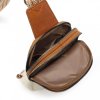 Malá náprsní crossbody kabelka béžová s hnědou Miss Lulu LB2356 BG BN ModexaStyl (6)